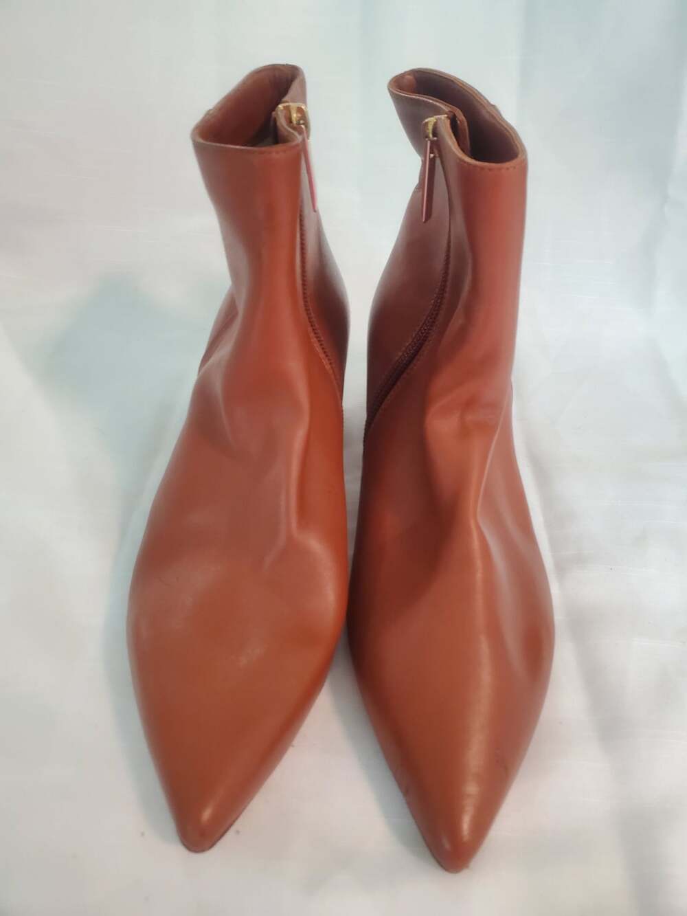 L'Agence Wmn Jeannie Pointed Toe Luggage Brown Dressy Office boots. S38